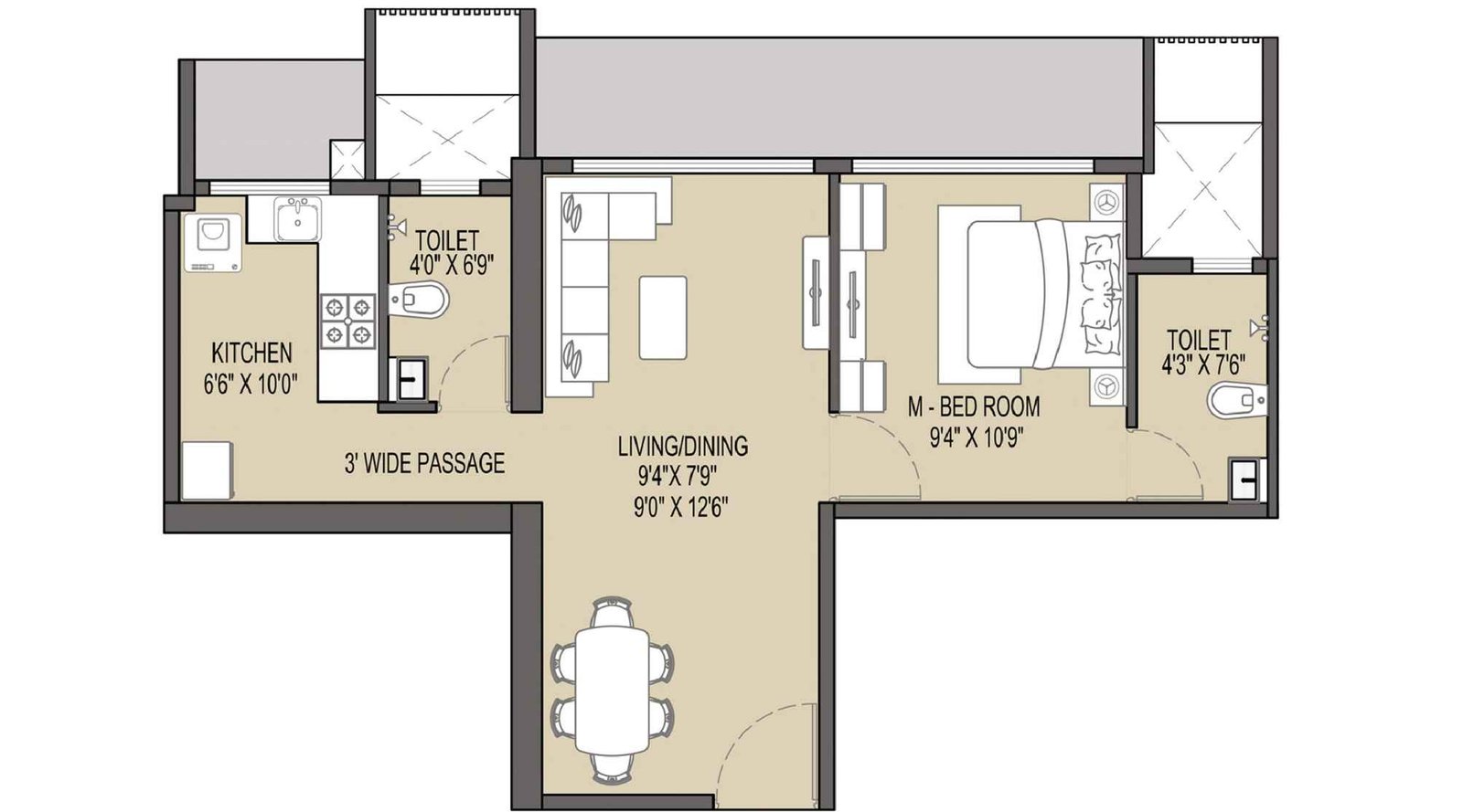 Ajmera-Downtown-floor-plan-1-BHK-440-SQ.FT